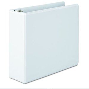 New Wilson Jones 3" 3 Inch 3 Ring Binder Round Ring White  550 sheet capacity